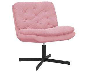 vidaXL Fauteuil Relaxant pivotant Rose 63 x 75 x 76 cm Velours