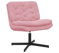 vidaXL Fauteuil Relaxant pivotant Rose 63 x 75 x 76 cm Velours, Salon, Fauteuil Ergonomique Pivotant Moderne, Siège Lounge Intérieur Relaxant, Mobilier Confortable en Velours