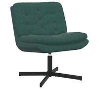 Vidaxl Fauteuil Relaxant Pivotant Vert Foncé 63 X 75 X 76 Cm Velours