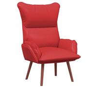 Fauteuil Relaxant Vidaxl Rouge En Cuir Synthétique Rouge