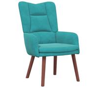 vidaXL Fauteuil Relaxant Turquoise Velours