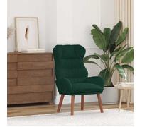vidaXL Fauteuil Relaxant Velours Vert Foncé Ergonomique Monoplace Pour Salon Mobilier Lounge Chaise Confortable Moderne 42001889