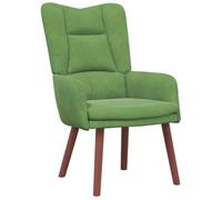 vidaXL Fauteuil Relaxant Vert Clair 63 x 67 x 94 cm Velours, Fauteuil Velours Tendance, Ergonomique Mi-Siècle, Chaise Confortable pour Salon, Décor Moderne
