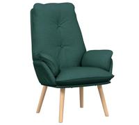 vidaXL Fauteuil Relaxant Vert Foncé Tissu