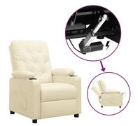 Vidaxl Fauteuil Releveur Inclinable Crème Similicuir