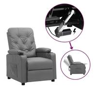 Vidaxl Fauteuil Releveur Inclinable Gris Similicuir Gris