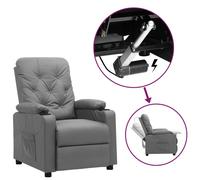Vidaxl Fauteuil Releveur Inclinable Gris Similicuir Gris