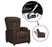 vidaXL Fauteuil releveur inclinable Marron Similicuir.