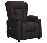 vidaXL Fauteuil Releveur Inclinable Siège Relaxation Dossier et Repose-Pied Réglables Meuble de Salle de Séjour Salon Intérieur Noir Similicuir