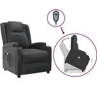 vidaXL Fauteuil releveur noir similicuir