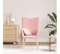 vidaXL fauteuil Rose 62 x 67 x 95,5 cm Tissu Sherpa 42001779