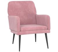 vidaXL Fauteuil Rose 62x79x79 cm Velours