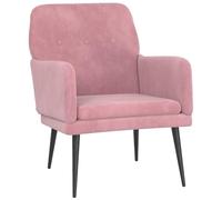 vidaXL Fauteuil Rose 62x79x79 cm Velours