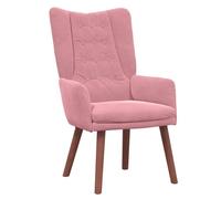 vidaXL Fauteuil Rose 63 x 67 x 94 cm Velours, Fauteuil en Velours Moderne, Chaise Confortable pour Le Salon, siège stylé pour Chambre, mobilier Pratique pour Bureau