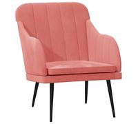 Vidaxl Fauteuil Rose 63x76x80 Cm Velours Rose