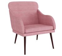 Vidaxl Fauteuil Rose 63x76x80 Cm Velours Rose