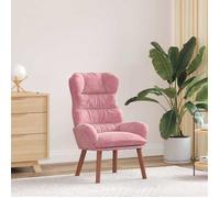 vidaXL Fauteuil rose contemporain avec pieds coniques ergonomique durable sellerie douce pour l'utilisation dans le salon 42001891