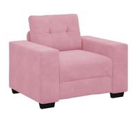 vidaXL Fauteuil Rose Velours 100x78x80 cm