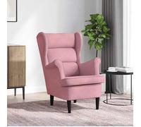 vidaXL Fauteuil rose velours 324063