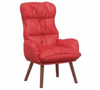 vidaXL Fauteuil Rouge 69 x 74 x 93 cm Simili Cuir, Fauteuil Tendance, Chaise Lounge Moderne, siège rembourré Confortable, Similicuir Durable pour Salon, Bureau