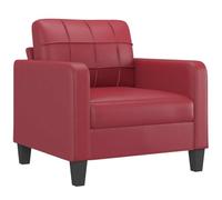 vidaXL Fauteuil Rouge Bordeaux 60 cm Similicuir