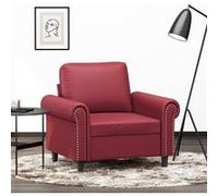 vidaXL Fauteuil Rouge bordeaux 60 cm Similicuir 359497