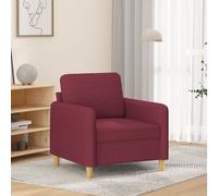 vidaXL Fauteuil Rouge bordeaux 60 cm Tissu