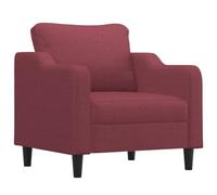 vidaXL Fauteuil Rouge Bordeaux 60 cm Tissu