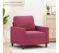 Vidaxl Fauteuil Rouge Bordeaux 60 Cm Velours Rouge