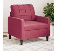 vidaXL Fauteuil Rouge bordeaux 60 cm Velours