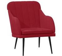 vidaXL Fauteuil relax Velours rouge bordeaux 63x76x80 cm 351458