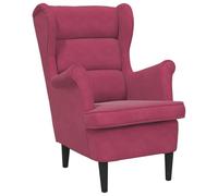 vidaXL Fauteuil de Salon TV Meuble de Salle de Séjour Fauteuil à Dossier Haut de Chambre à Coucher Meuble de Bureau Intérieur Rouge Bordeaux Velours