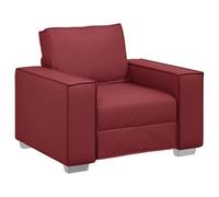 vidaXL Fauteuil Rouge Vin 59 cm en Similicuir