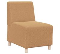 vidaXL Fauteuil sans accoudoirs Beige 55 cm Tissu Imitation Laine bouclée, canapé Simple, canapé Confort, Fauteuil TV, canapé, siège de canapé, canapé Relax