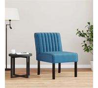 vidaXL Fauteuil sans accoudoirs bleu velours 352450 Bleu G