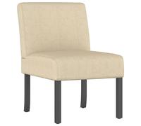 Fauteuil sans accoudoirs crème tissu