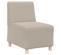 vidaXL Fauteuil sans accoudoirs Gris Clair 55 cm Tissu Imitation Laine bouclée, canapé Simple, canapé Confort, Fauteuil TV, canapé, siège de canapé, canapé Relax