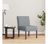vidaXL Fauteuil sans accoudoirs Gris clair en tissu – Chaise d'appoint