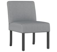 vidaXL Fauteuil sans accoudoirs Gris Clair Tissu, Chaise, Chaise Longue, Chaise de Salon, Chaise d'appoint, Chaise de Relaxation, Meuble de Salon