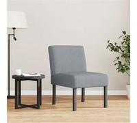 vidaXL Fauteuil sans accoudoirs Gris clair en tissu – Chaise d'appoint
