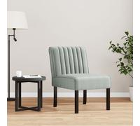 Fauteuil sans accoudoirs gris clair velours 352451