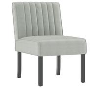 Vidaxl Fauteuil Sans Accoudoirs Gris Clair Velours Gris