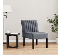 vidaXL Fauteuil sans accoudoirs velours gris foncé