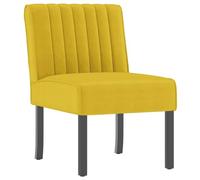 vidaXL Fauteuil sans accoudoirs jaune velours