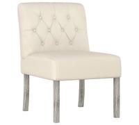 Vidaxl Fauteuil Sans Accoudoirs Lin Tissu Design De Boutons