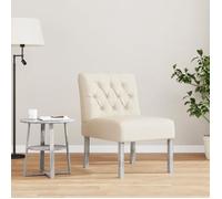 vidaXL Fauteuil sans accoudoirs en lin design de boutons 352462