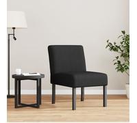 vidaXL Fauteuil sans accoudoirs en tissu noir