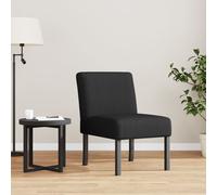 Vidaxl Fauteuil Sans Accoudoirs Noir Tissu Noir