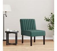 vidaXL Fauteuil sans accoudoirs vert foncé velours 352453 Vert G