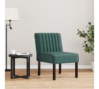 Fauteuil sans accoudoirs vert foncé velours 352453